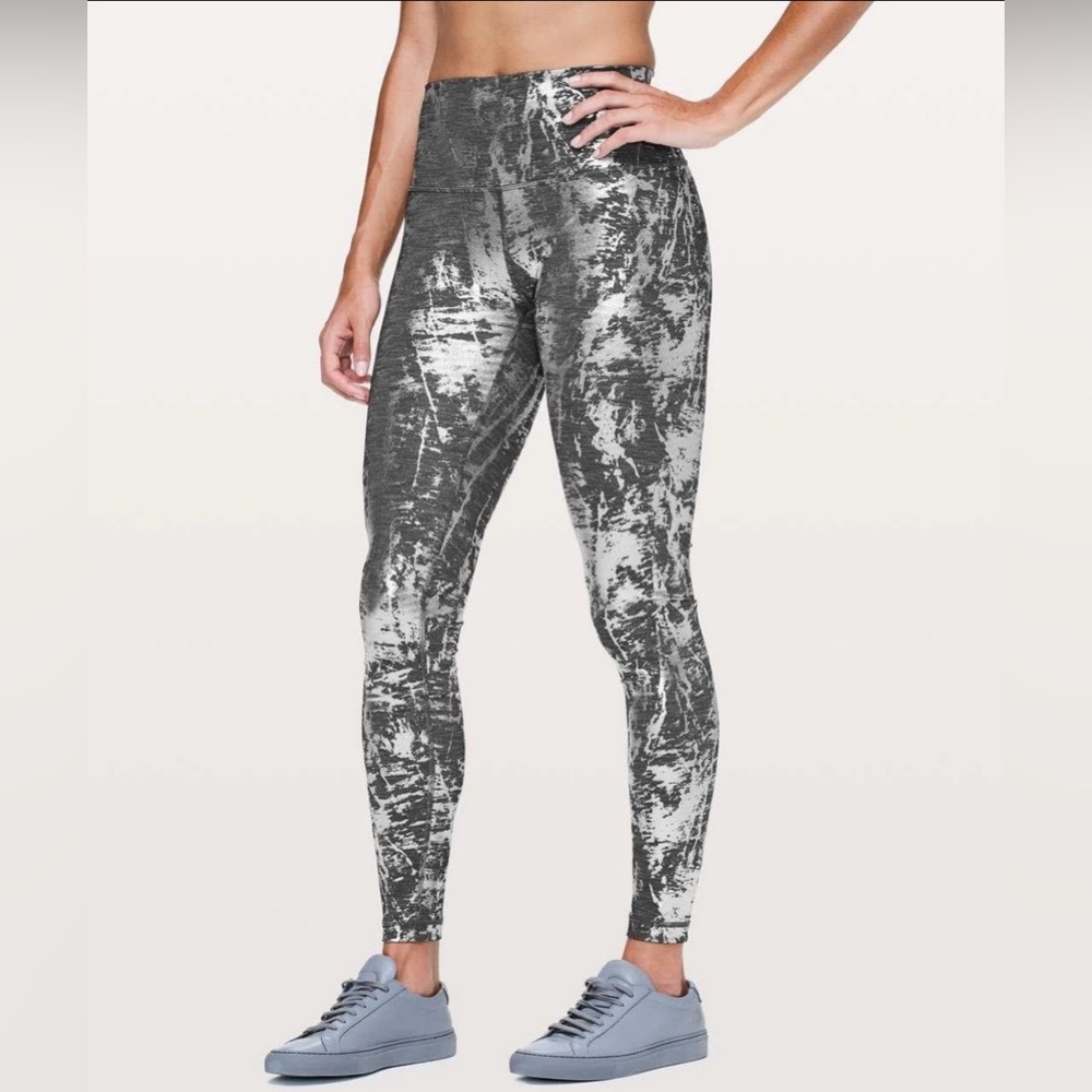 Lululemon Athletica Wunder Under Brindle Foil Leggings Size 4